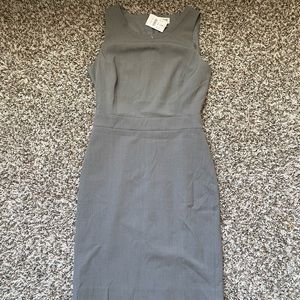 Women’s sleeveless gray office dress J.Crew business casual fully lined sz2